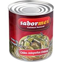 Los mejores  - SABORMEX Chile Jalapeño Entero 2-8 kg Producto Natural Sin Conservantes ni Colorantes Vegano